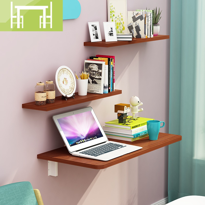 逸家伴侣壁挂桌层板书桌墙上挂的置物架板电脑桌床头小书架餐桌折叠桌