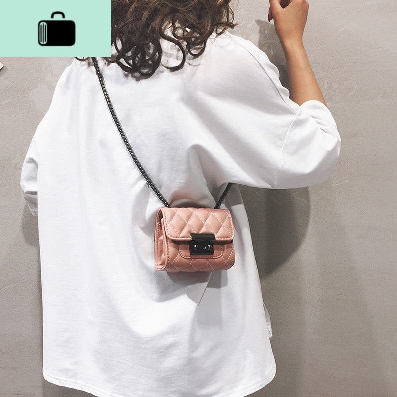 包包女2020新款韩版女学生斜挎小包女迷你小方包菱格链条包女包NEW LAKE女士单肩包图片