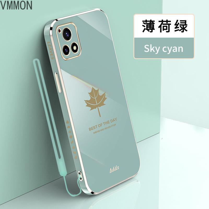 VMONNvivoiqoou3手机壳iqoou3x标准保护硅胶套vivo镜头全包y52s电镀防摔y31s魔方枫叶软壳iq