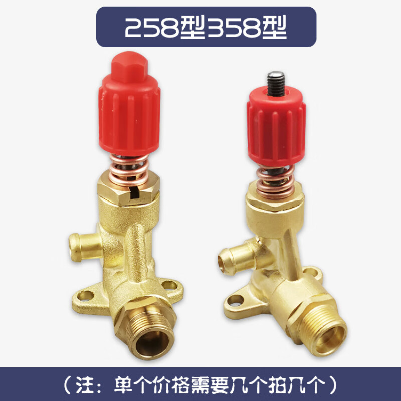 H高压清洗机洗车机刷车泵配件厂双孔调压阀 安全阀SLW-0.9/8
