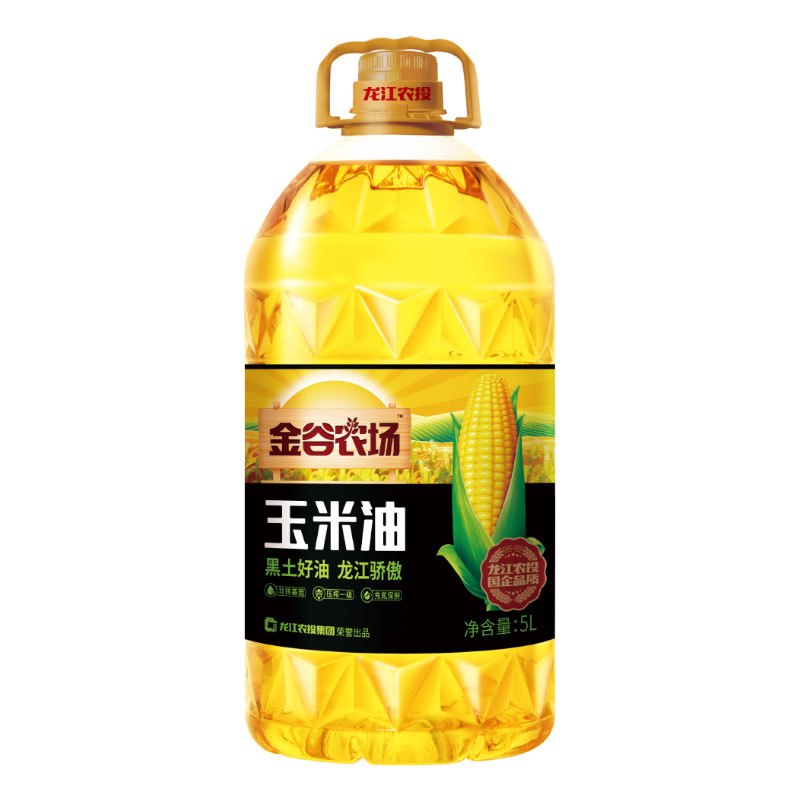 金谷农场 一级压榨 东北 非转基因 玉米油 5L 家庭装