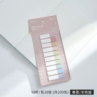 莫兰迪色pvc标签活页索引贴简约ins小清新色便利贴可撕标记贴