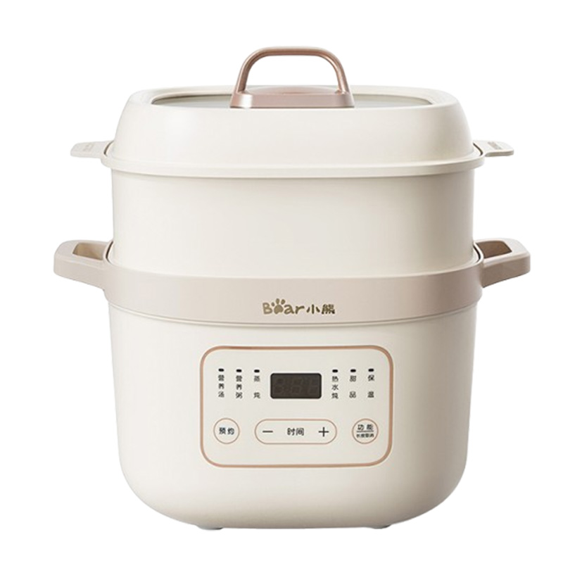 小熊电炖锅1.6L炖汤盅蒸锅婴儿辅食锅可预约带蒸笼DDZ-D16C1