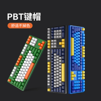 ikbc曜石系列机械键盘W210无线2.4g电脑办公笔记本游戏电竞pbt键帽108键红轴usb接口
