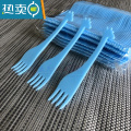 XIANCAI水果叉创意水果签蛋糕叉果插点心糕点四齿叉小鹿卡通水果叉 简装蓝色 100支