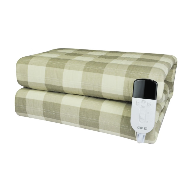 彩虹全线路安全保护双控双温电热毯1558 双人纯棉1.8米*1.5米高清大图