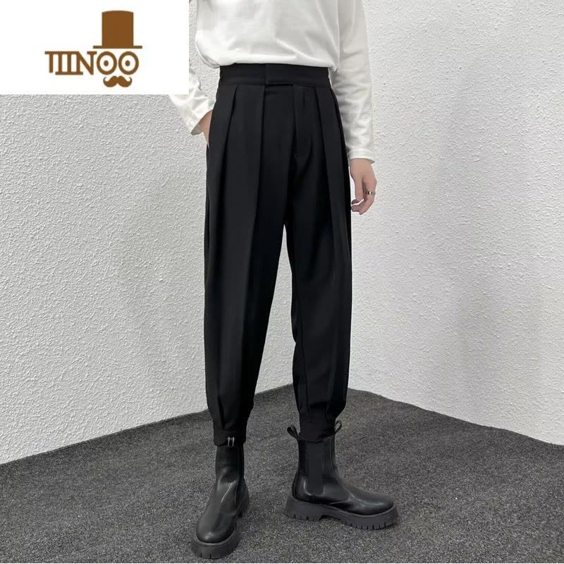 YANXU潮男前线[套装]2023帅气百搭假皮衣外套痞帅翻领皮夹克图片