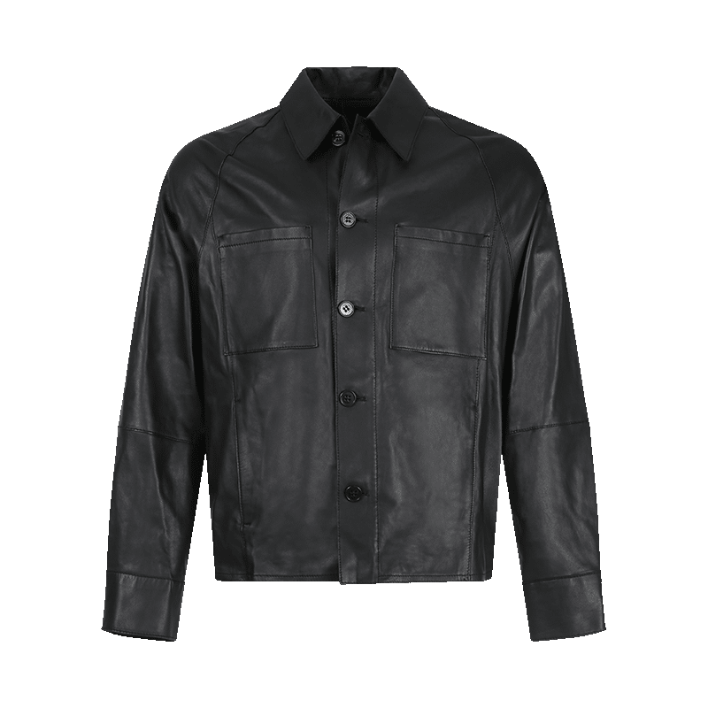 阿玛尼emporioarmani男士羊皮革衬衫式皮衣外套上衣d41r8fd1p90