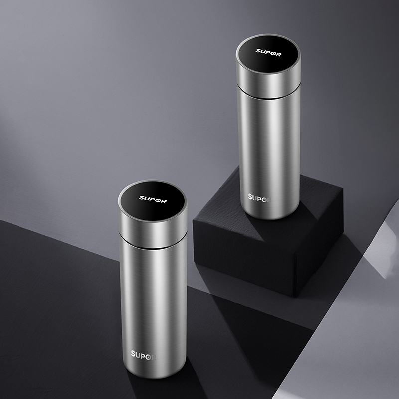 苏泊尔supor保温杯水杯不锈钢车载商务办公便携保温杯子轻音保温杯钢