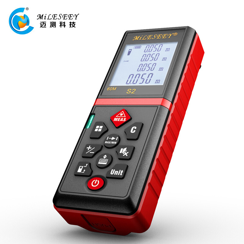 自营迈测(mileseey)s2n 激光测距仪开运红版40米高精度红外线测量仪