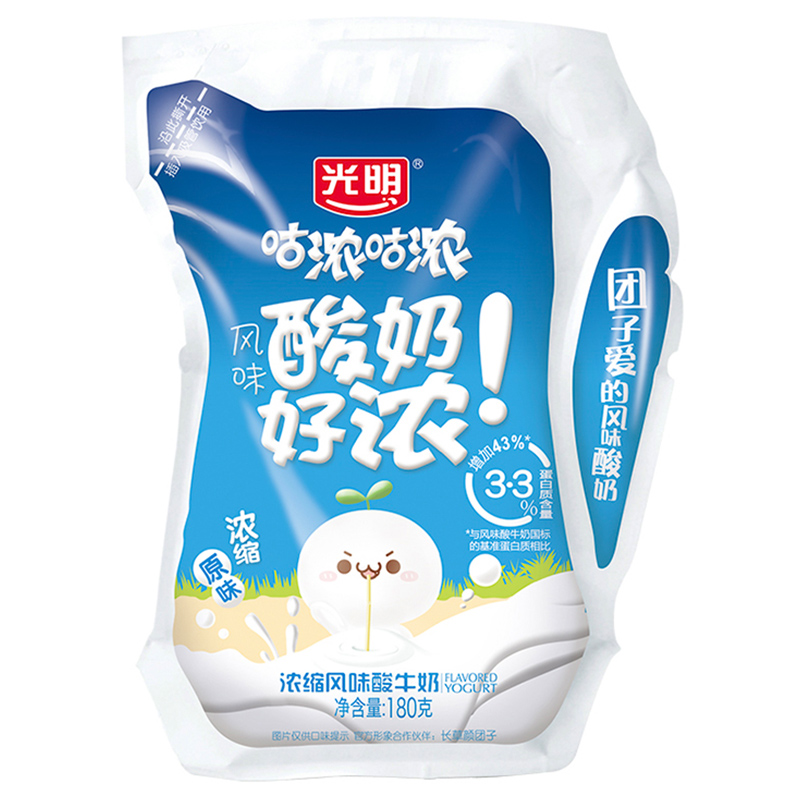 光明咕浓咕浓180g轻巧包浓缩风味酸牛奶180g*16