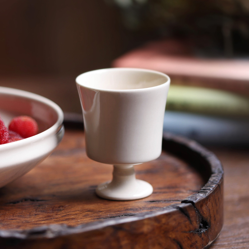 高脚茶杯泡茶杯优雅茗品高足杯品茗杯女生单杯青瓷主人杯功夫茶具
