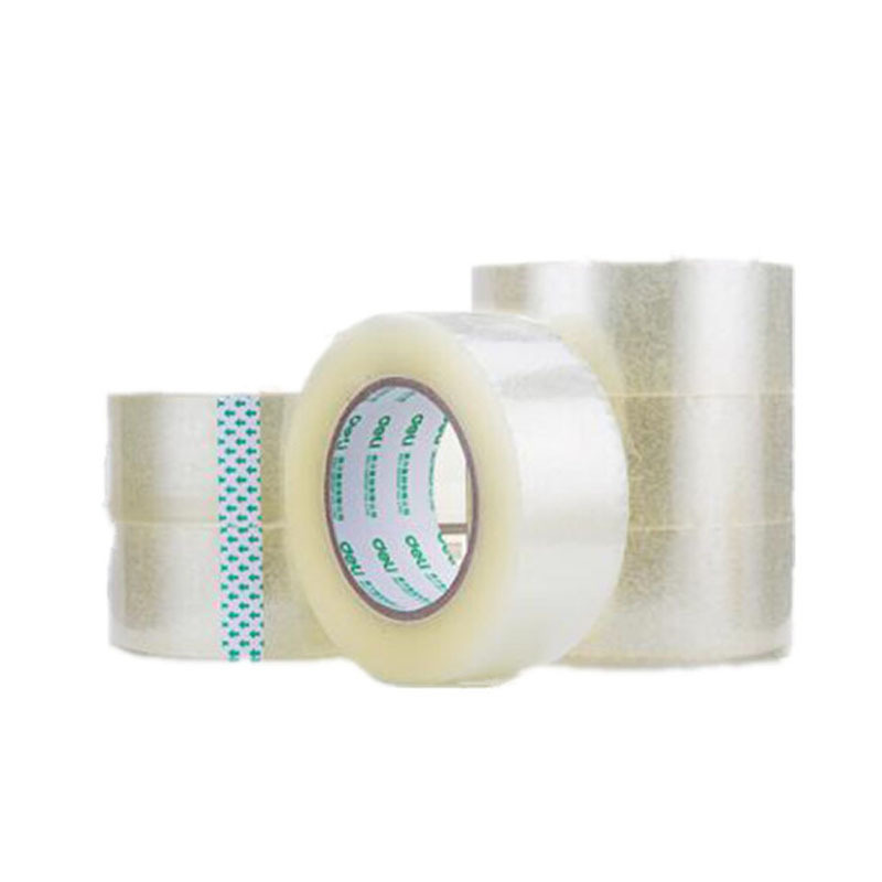 得力30334 透明封箱胶带/打包胶带 60mm*150y(137m/卷) 6卷/筒 办公用品(6筒装36卷)