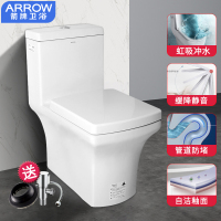 箭牌(arrow) 节水 虹吸 连体坐便器 抽水马桶 缓降快拆盖板 座便器 AE1105 300mm坑距