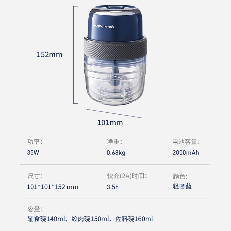 摩飞电器-无线套娃绞肉机MR9403(单位:个)高清大图