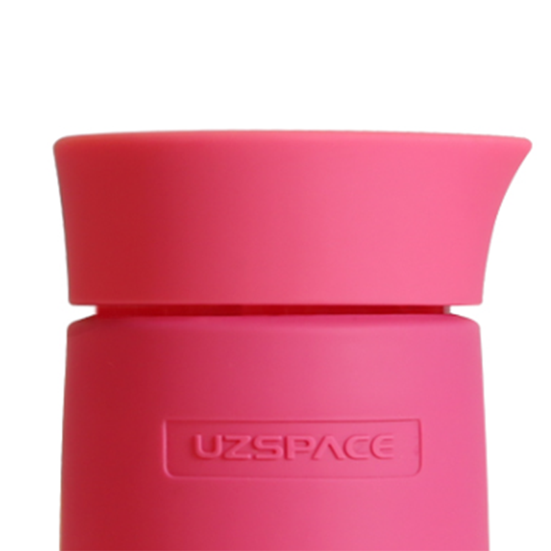 UZSPACE/优之200ml迷你负离子微水杯可爱便携旅行杯子带茶隔随手杯学生运动健身杯子创意潮流水壶-玫红色