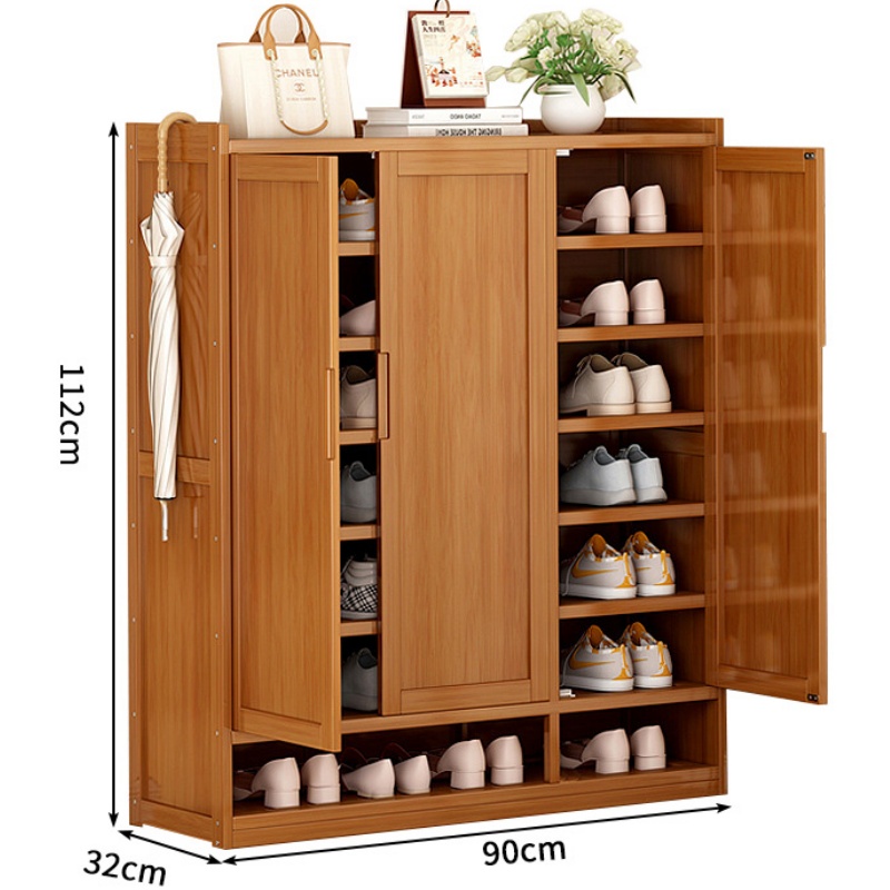攸形简易鞋柜90*32*112cm个高清大图