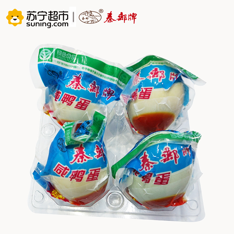 秦邮牌咸鸭蛋55gX4枚吸塑装