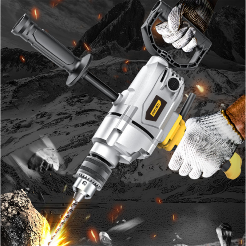 得力deli大功率手电钻飞机钻搅拌器水泥打灰机1200wdl601161