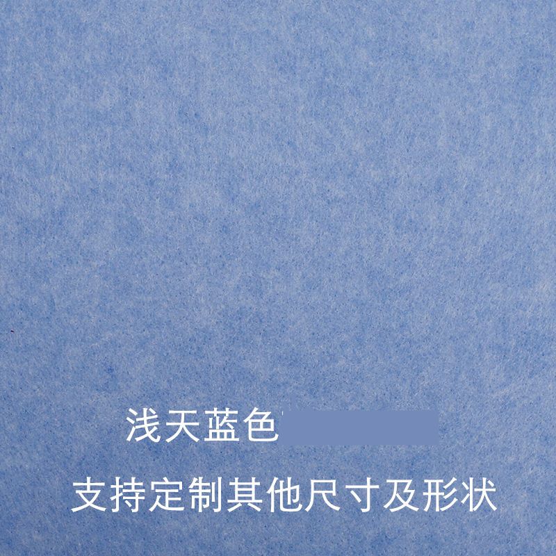 彩色软木板照片墙毛毡板幼儿园留言板背景墙照片板公告板墙贴背景 浅天蓝 90*120*0.9cm