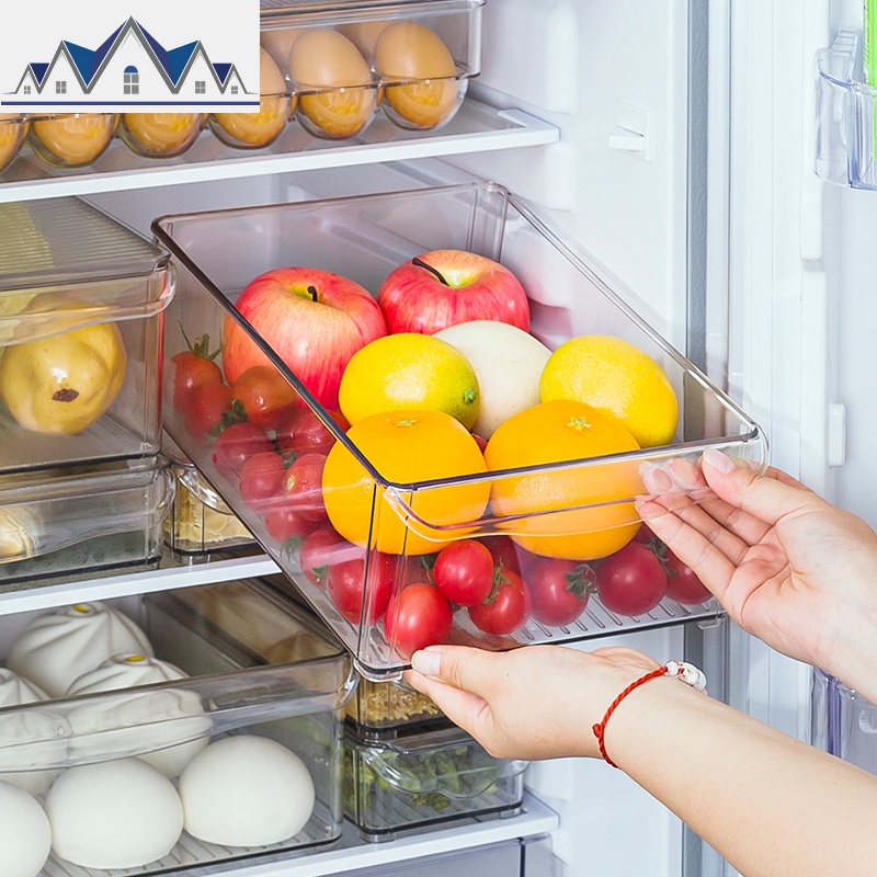 冰箱收纳盒保鲜盒长方形抽屉式食品鸡蛋饺子厨房储物盒冷冻收纳盒 三维工匠高清大图