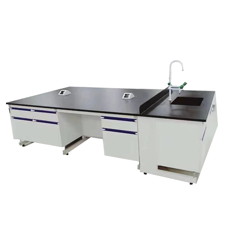 鑫升顺实验室工作台钢木实验台全钢中央试验边台操作台试剂架通风橱柜高清大图