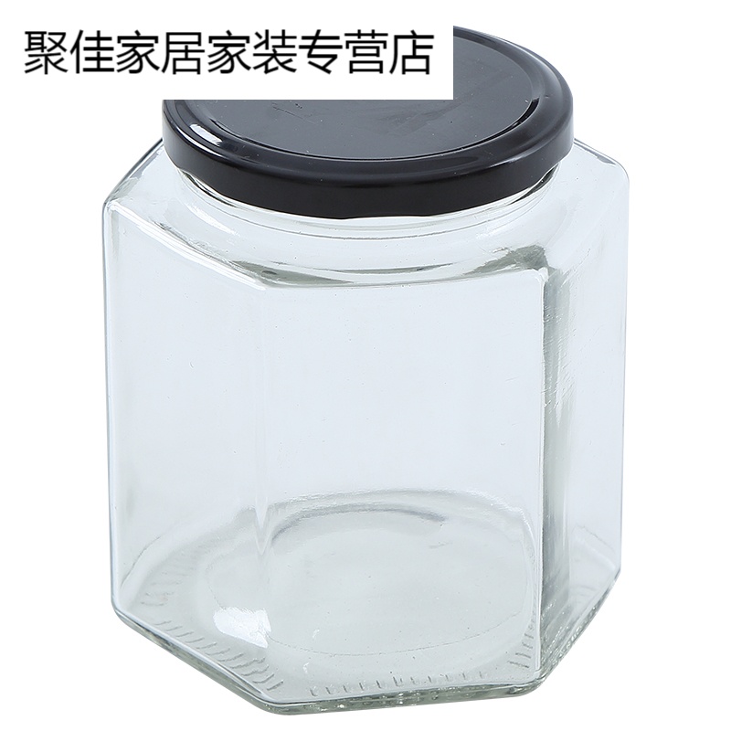 家柏饰(CORATED)厨房密封罐储物罐透明玻璃瓶调味瓶子罐子五谷杂粮收纳盒蜂蜜瓶高清大图