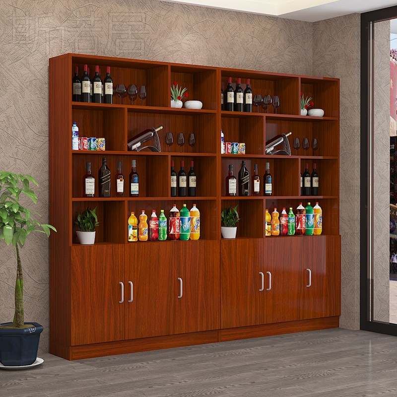 寻木匠餐厅餐饮吧台转角饭店收银台落地酒柜组合简约现代柜台店铺展示