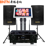 奔腾(BNTN)点歌机卡拉OK套装 KTV专业会议音响 套装家庭影院客厅电视家用音响22大屏3T硬盘8200配豪庭黑