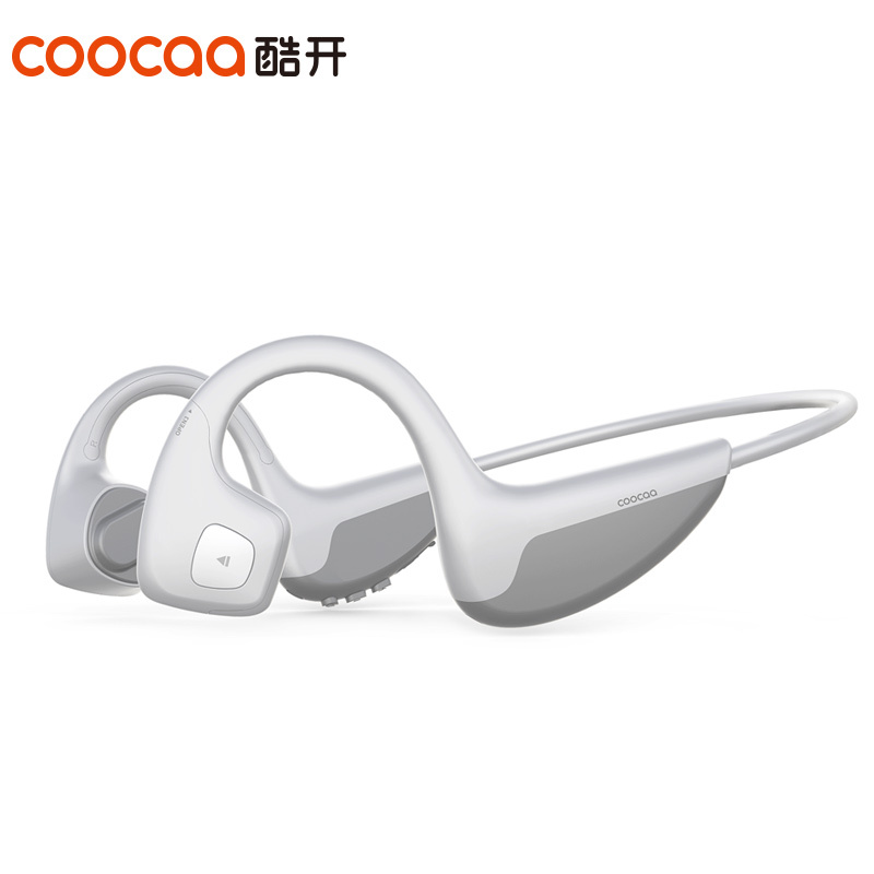 酷开(Coocaa) Open3骨传导耳机迷你挂耳式无线蓝牙 双耳骨传感不入耳耳机 白色