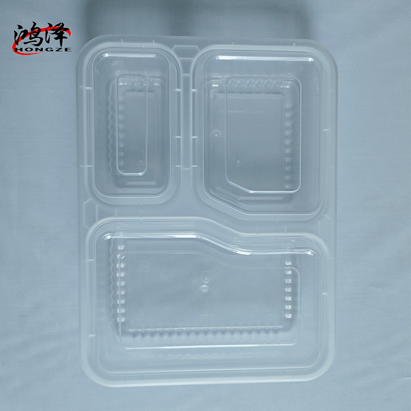 鸿泽一次性餐盒三格 箱高清大图