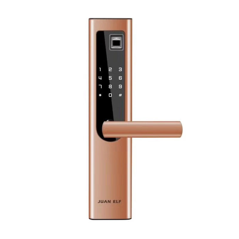 居安精灵 智能指纹锁 1.0 古铜红 家用防盗门锁 品质保障 超级防盗 安全锁芯 经久耐用 智能安防
