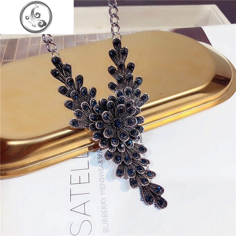 时尚个性夸张百搭锁骨装饰短款毛衣链配衣服的挂饰配饰项链秋冬潮 JiMi 金色街头复古潮流