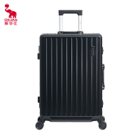 爱华仕（OIWAS）灵动轻韧抗压琴盒箱 磨砂铝框 飞机轮拉杆箱OCX6616BA-20 黑色 20寸