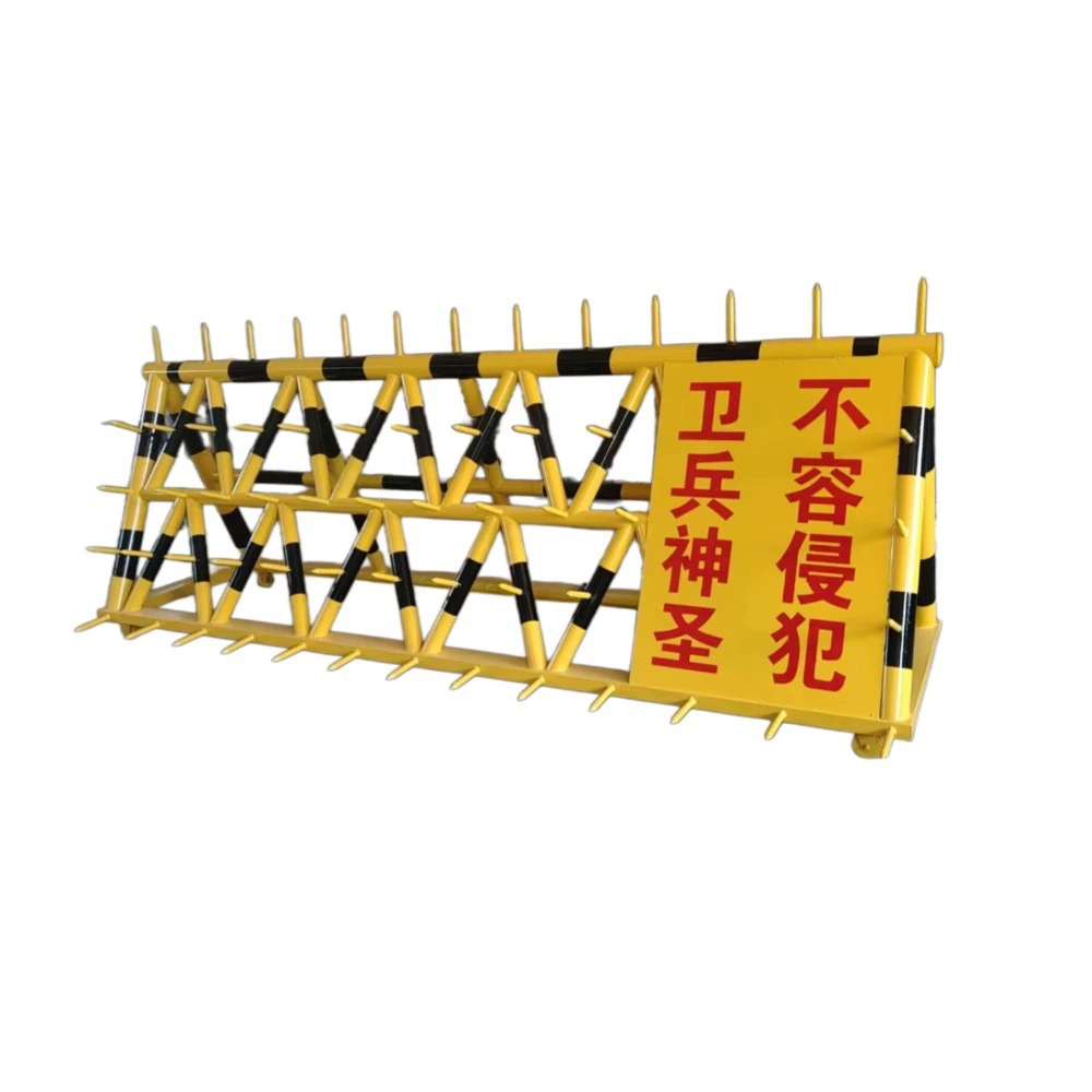 麦盾 移动拒马护栏学校厂区门口可移动带刺防撞拒马路障9000*1600*1000mm可定制高清大图