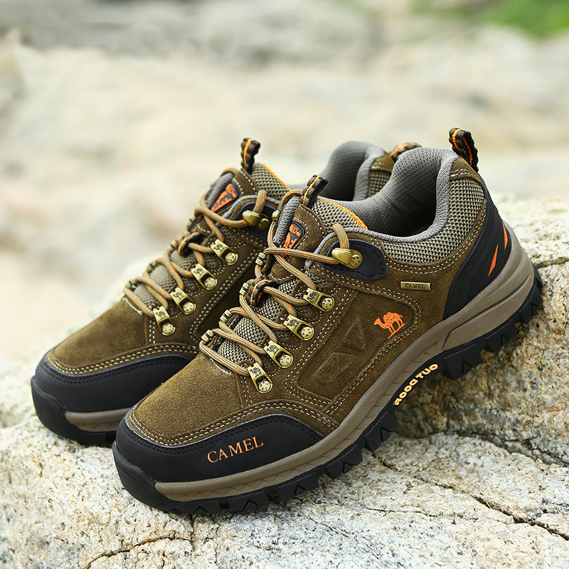 骆驼潮男鞋户外秋季登山鞋清仓真皮透气防水防滑耐磨徒步特价运动鞋