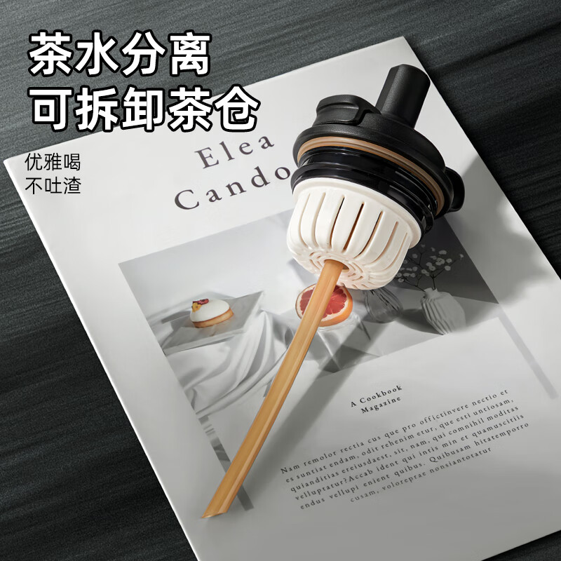TKK-2035律动吸管保温杯 500ml 初春粉高清大图