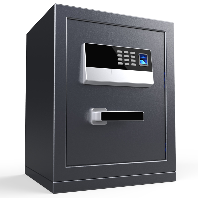 得力deli4071保险柜智能指纹电子密码钥匙3合1保险箱全钢指纹密码电池盒保险柜办公室防盗嵌入式高分贝报警高48cm