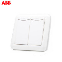 瑞士ABB 开关插座 德静二位双控带装饰线开关 10AXAJ136