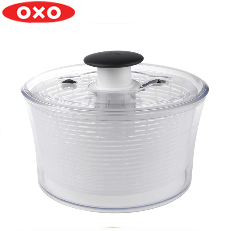 奥秀 oxo 美国按压式蔬菜沙拉脱水器甩水器甩菜器小号高清大图