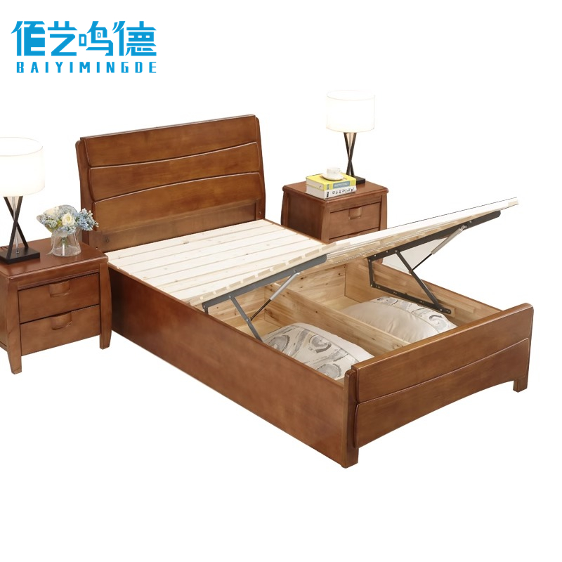 佰艺鸣德 气压床 木床张高清大图