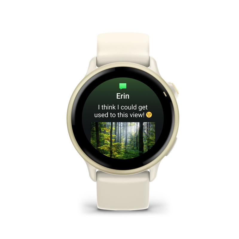 Garmin儿童手表Vivoactive 6运动手表长续航心率监测多模式训练防水表带 LUNAR_GOLD_WITH_BONE_BAND