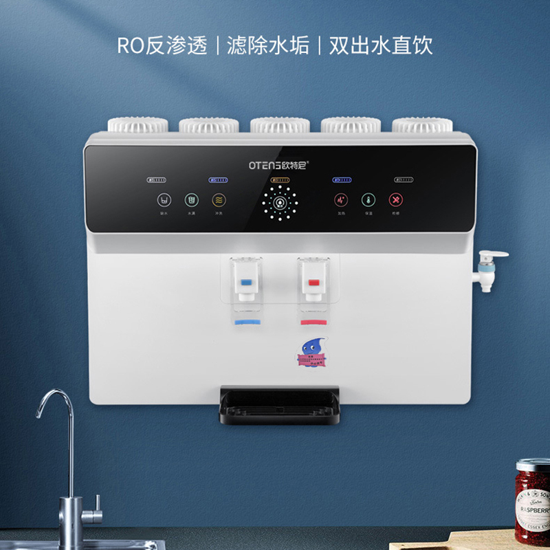 欧特尼 Ro智能语音播放款反渗透净水器 家用直饮加热一体机智能辅助壁挂式五级RO过滤纯水机净水机饮水机ZX-RO-100