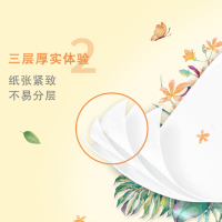 清风 抽纸 花韵系列 3层100抽24包 面巾纸 餐巾纸 擦手纸