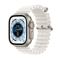 Apple Watch Ultra 智能手表 (GPS+蜂窝版)49mm 钛金属表壳 白色海洋表带