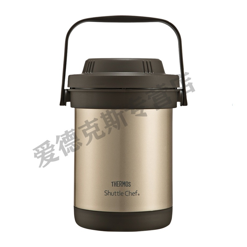 膳魔师(THERMOS)不锈钢多用保温煮锅_免火焖烧锅汤锅炖锅_TCRA-1800 粉色 抖音