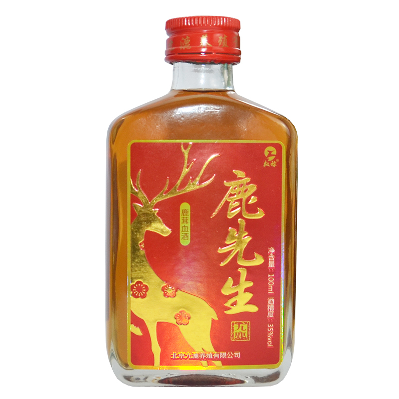 权禄(quanlu)鹿茸血酒 传统酒 100ml 35° 单瓶 鹿场直销 非保健酒人参补酒