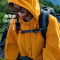 NEW LAKE橘橙色三合一冲锋衣女2024新款大码外套春夹克户外爬山登山服