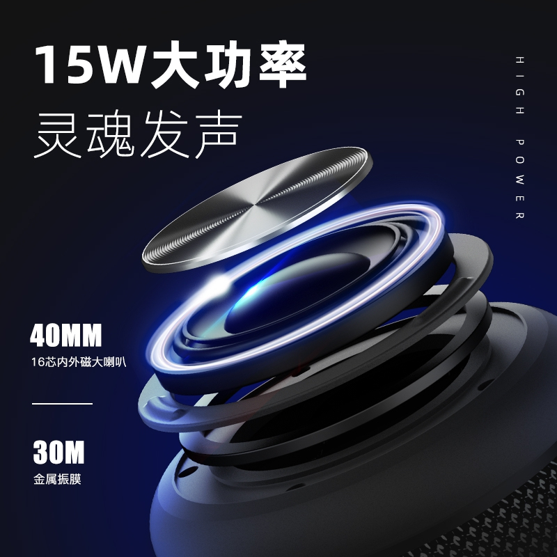 手机车载随身家用便携式迷你小音响3d环绕无线音质x16户外重音炮大功率立体声蓝牙音箱大音量