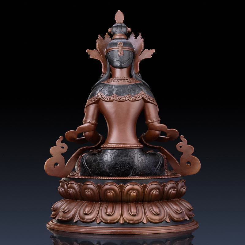 家柏饰(CORATED)长寿佛佛像 铜藏传密宗无量寿佛长寿三尊尼泊尔供奉摆件图片